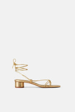 Load image into Gallery viewer, STRAPPY LEATHER HEELED SANDALS
