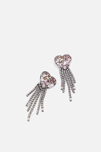 LIMITED EDITION RHINESTONE HEART EARRINGS