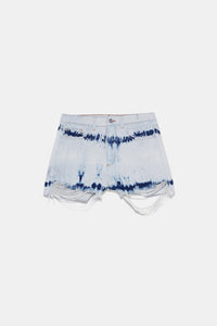 TIE-DYE DENIM SHORTS